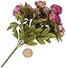 Duovlo Fake Flowers Vintage Artificial Peony Silk Flowers Wedding Home Decoration,Pack of 1 (Purple)