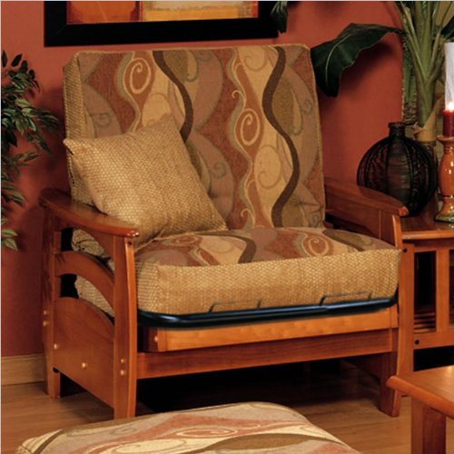 Elite Products Montego Junior Twin Oak Futon Chair Frame Pevusop