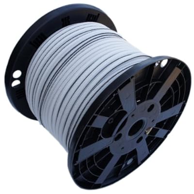 1/2" x 250' White Shock Bungee Rubber Rope Cord - Woven Jacketed