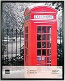 Kiera Grace Uptown Aluminum Picture Frame, 8 by 10-Inch, Matte Black