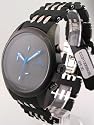 MENS CROTON STEEL RUBBER CHRONO CF WATCH CC311205BKBL