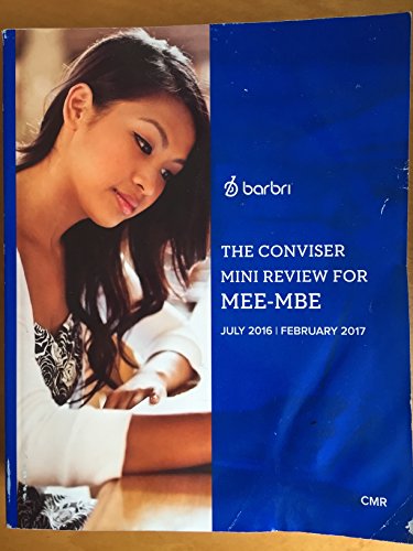 Barbri Conviser Mini Review for MEE & MBE 2016-2017