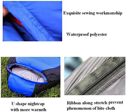 Adults Children Kids Cold Weather Outdoor Casual Envelope Sleeping Bags, Noon Break, Waterproof Sandproof Lightweight Breathable Travelling Camping Hiking With Carry Bag Blue 210 X 80 X 50cm