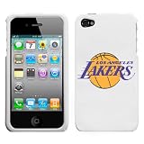 iPhone 4 4S Los Angeles Lakers White Superior Snap on Hard Cover