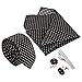 Bundle Monster Mens Fashion Necktie Cufflinks Tie Bar Pocket Square Combo Set