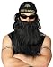 California Costumes Biker Beard And Moustache, Black/Grey, One Size