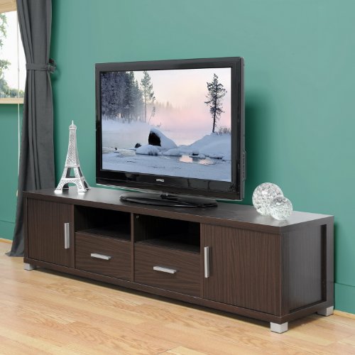 Buy Baxton Studio Chisholm Dark Brown Wood Modern TV