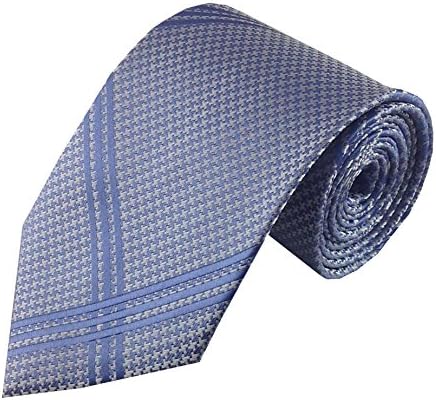 Mens Necktie Soft Purple Pearl Plaid Stripe Fashion Design Tie