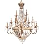 Progress Lighting P4340-63 18-Light, 3-Tier Chandelier with Illuminated Basket Design, Imperial Gold