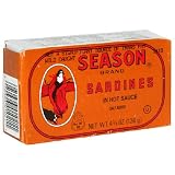 Review Seasons  / Seasons Sardines In Hot Sauce, 4.375-Ounce Tins (Pack of 24)