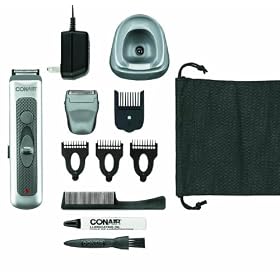 Conair GMT400 Switchcut 12 Piece Facial Grooming System, Silver