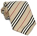 Burberry Tan Striped Silk Necktie BURT2