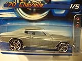 Hot Wheels motown metal series '70 chevelle silver, pr5 wheels 2006 #86 collector 1:64 Scale