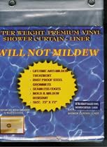 Super Clear Super Weight Premium Vinyl Shower Curtain Liner with Lifetime Mildew Treatment