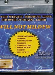 Mildew Resistant EXTRA Thick VINYL Shower Curtain/Liner - SUPER CLEAR