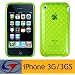 Logotrans Cubic Series Silikon Cover gr�n und Displayschutzfolie f�r Apple iPhone 3G / 3Gs
