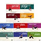 DVD : Healthy Living (5 Pack) Gym-Ball - Power Yoga / Yoga For Absolute Beginners - Power of Pilates / Introduction to Pilates - Inch Loss Yoga / Introduction To Tai Chi Kung - Balance Board / Inch Loss Pilates