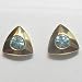 14K Blue Zircon Earrings