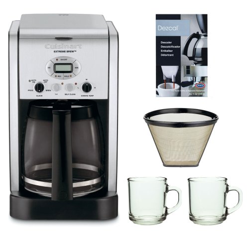 Cuisinart DCC2650 Extreme Brew 12Cup Programmable Coffeemaker + Cuisinart GTF Gold Tone Filter