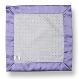 SwaddleDesigns Baby Lovie - Polka Dot Flannel with Lavender Satin