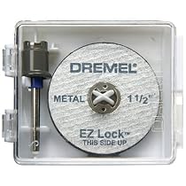 Dremel EZ406 1 1/2-Inch EZ Lock Rotary Tool Cut-Off Wheel and Mandrel Metal Cutting Starter Kit