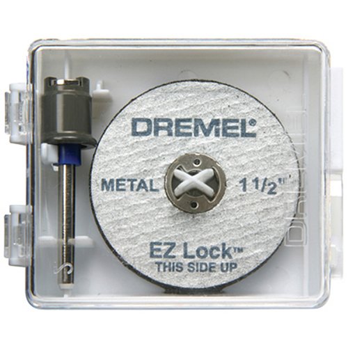 Dremel EZ406 1 1/2-Inch EZ Lock Rotary Tool Cut-Off Wheel & Mandrel Metal Cutting Starter Kit