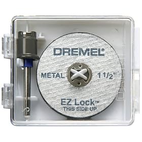 Dremel EZ406 1 1/2-Inch EZ Lock Rotary Tool Cut-Off Wheel and Mandrel Metal Cutting Starter Kit