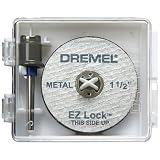 Dremel EZ406 1 1/2-Inch EZ Lock Rotary Tool Cut-Off Wheel and Mandrel Metal Cutting Starter Kit ~ Dremel