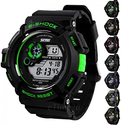 SunShine Day Skmei Watches Men Sports Military Army Watch Led Digital Watch Multifunctional Wristwatch 50M Waterproof Boy Student Clock 0939