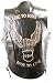 Men's Brown Leather Embossed Eagle Live to Ride Vest