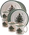 Spode Christmas Tree 12-Piece Dinnerware Set, Service for 4