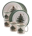 Spode Christmas Tree 12-Piece Dinnerware Set with Mugs, Service for 4