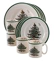Spode Christmas Tree 12-Piece Dinnerware Set with Mugs, Service for 4
