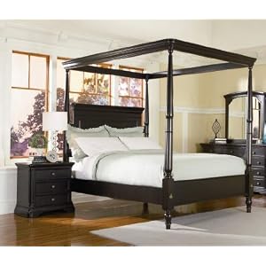 Sahara Queen Canopy Bed With Night Stand