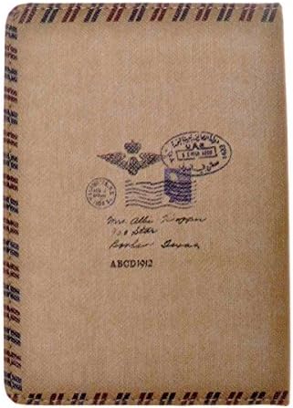 MEKU Vintage Passport Cover Holder Unisex Passport Wallet Case with Interesting stamp