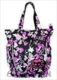 Skull: Star PUNK GOTHIC Shoulder Tote Bag *Black&Purple+ Free Necklace