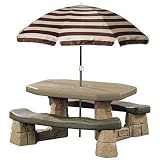 Naturally Playful Picnic Table with Umbrella