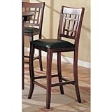 Dark Cherry Finish Counter Height Barstool (Set of 2) by Coaster