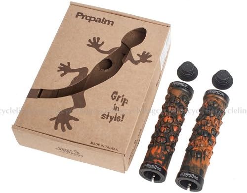 PROPALM Handlebar Grips TPR Rubber Lock-on Grips for MTB Folding Bike Fixed Gear (Orange)
