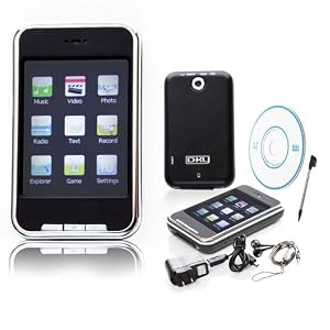 DKY 8 GB Digital MP3/MP4 Player with FM Radio Tuner, Voice Recorder, Camera, Audio, Video, and 2.8" Touchscreen