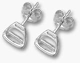 Horse Saddle Stirrup 1 / 4 &acute; Post Earrings - Sterling Silver Jewelry - B0000DZLIL