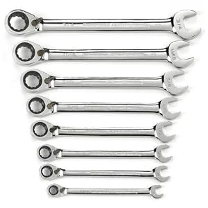 KD 9533 Gear Wrench 8 Piece 5-16-Inch to 3 4-Inch Offset Reversible Ratcheting Box End and... by KD Tools