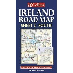 Collins Ireland 2. South. Road Map. Large scale colour road mapping: South Sheet 2 (Ireland road map)