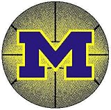 Michigan Wolverines ( University Of ) NCAA 24 Basketball Rug