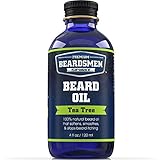 Beard Oil - Tea Tree Scent - Huge Man-Sized 4 oz Bottle - 100% Natural - Softens Your Beard and Stops Itching - Scent Women Love - Best Beard Oil And Conditioner For Men