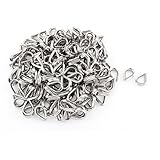 uxcell　ワイヤーロープシンブル　23 x 16 x 4mm　ステンレススチール　200個