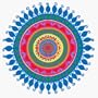 India Circle Auto Glass Sticker