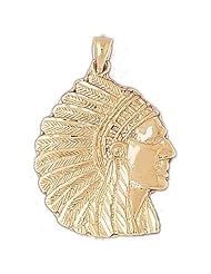 CleverEves 14K Gold Pendant American Indians 6.1 - Gram(s)