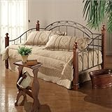 Hillsdale Camelot Wood and Metal Daybed in Cherry Finish with Pop-Up Trundle