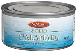 La Monica Calimari, 6.5-Ounce Tins (Pack of 6)